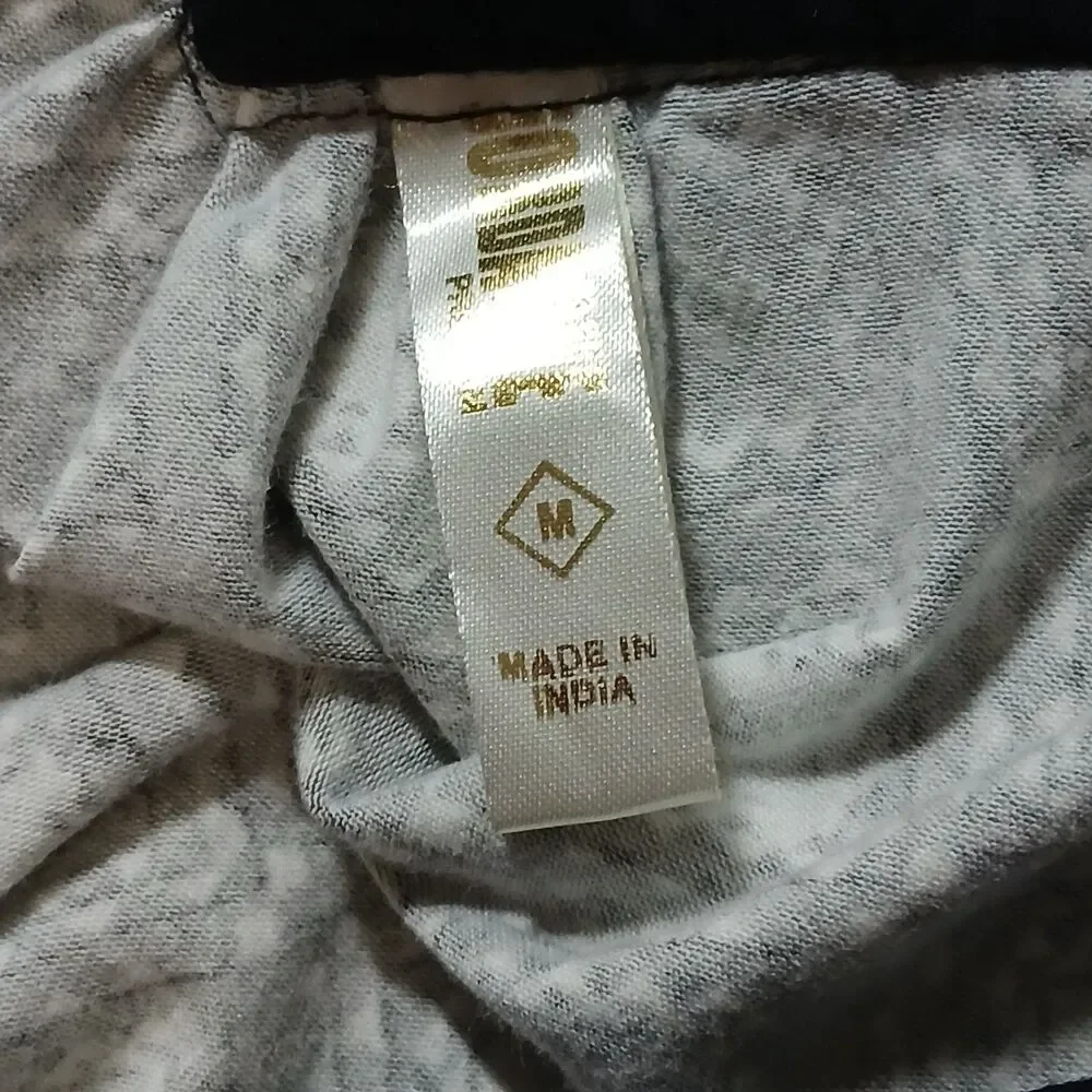 Jordache Jewel of the Nile Geometric Print Black Gray Sleeveless Blouse Medium - Picture 6 of 10